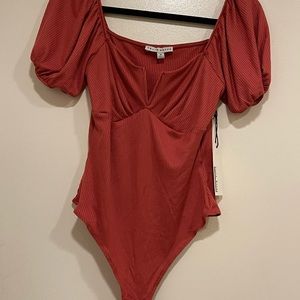 Dark coral bodysuit
